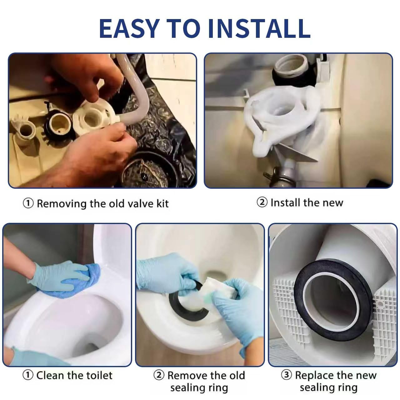 RILDWO 42049 RV Toilet Flush Water Valve Replacement Kit,for Thetford white