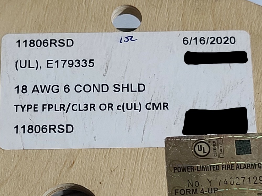 Advanced Digital 11806RSD 18/6C Shielded Riser Security/Alarm Cable Gray /50ft