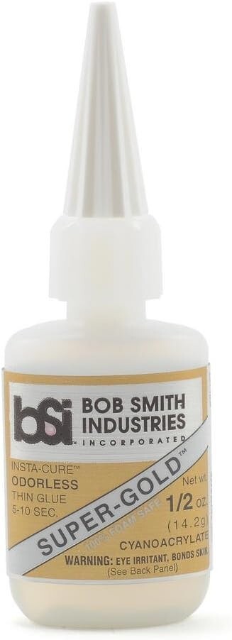 Bob Smith Industries - 121 Adhesive Glue Super-Gold Odorless Foam-Safe .5 oz CA