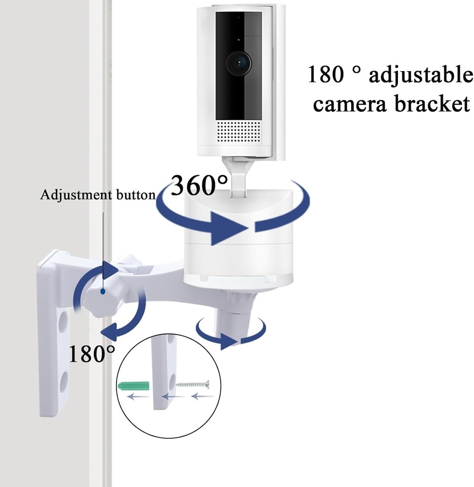 Wall Mount Compatible with Ring Pan Tilt Indoor Camera,Adjustable Wall Mount ...