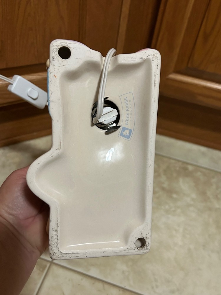 White Rabbit England Cottage Night Light Pottery