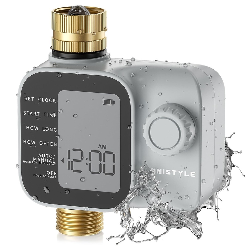 [2026 Upgrade] Sprinkler Timer with Brass Inlets & Outlets, Unistyle Programm...