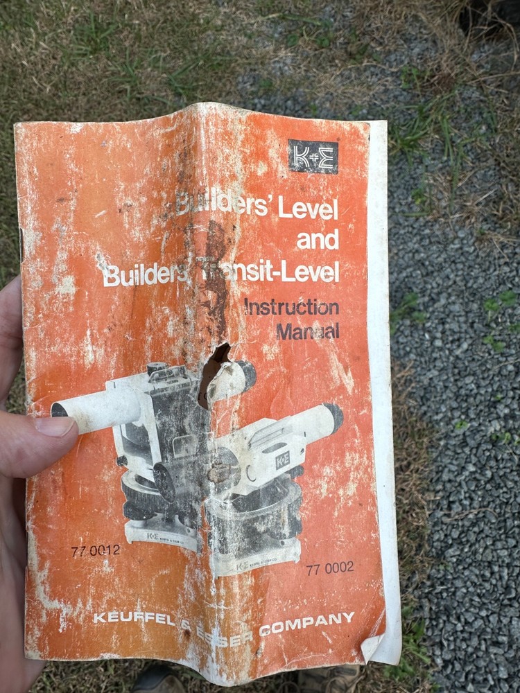 K&E Builders Transit Level w/Case, Plumb Bob, Tools