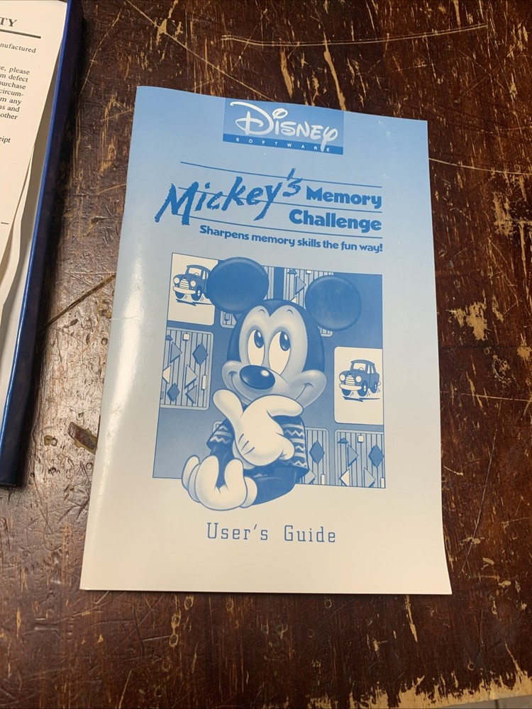 Disney Mickey’s Memory Challenge Vintage Computer 3.5” Game Disk -IBM, PC, Tandy