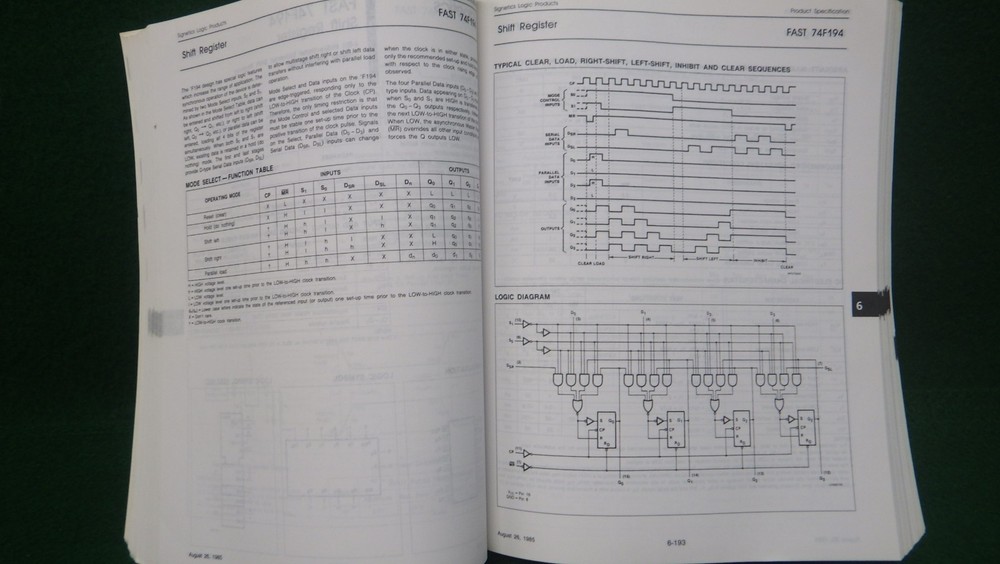 Vintage Electronics Signetics Fast Data Manual/Catalog 1986 TTL