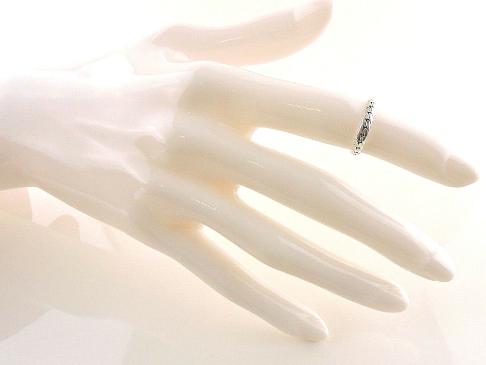 Size 4 Adjustable Sterling Silver Herringbone Toe - Midi Ring