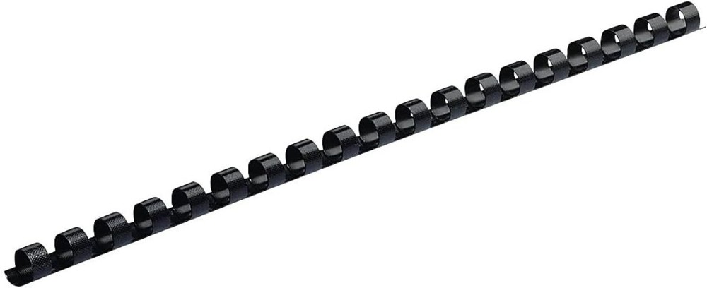 Plastic Binding Combs, Round Back, 5/16 Inches, 40 Sheets, Black, 100 Pack