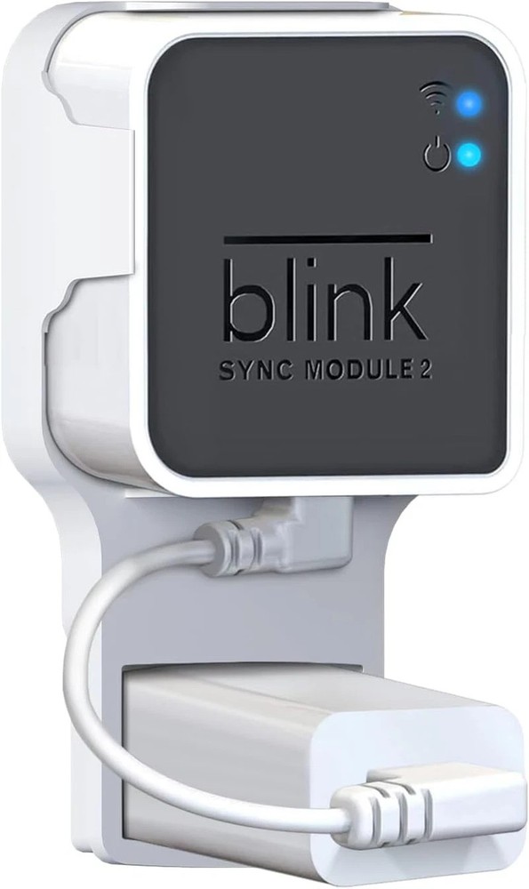 Wall Mount for Blink Sync Module 2 with Short Cable - save Space - No Messy Wire
