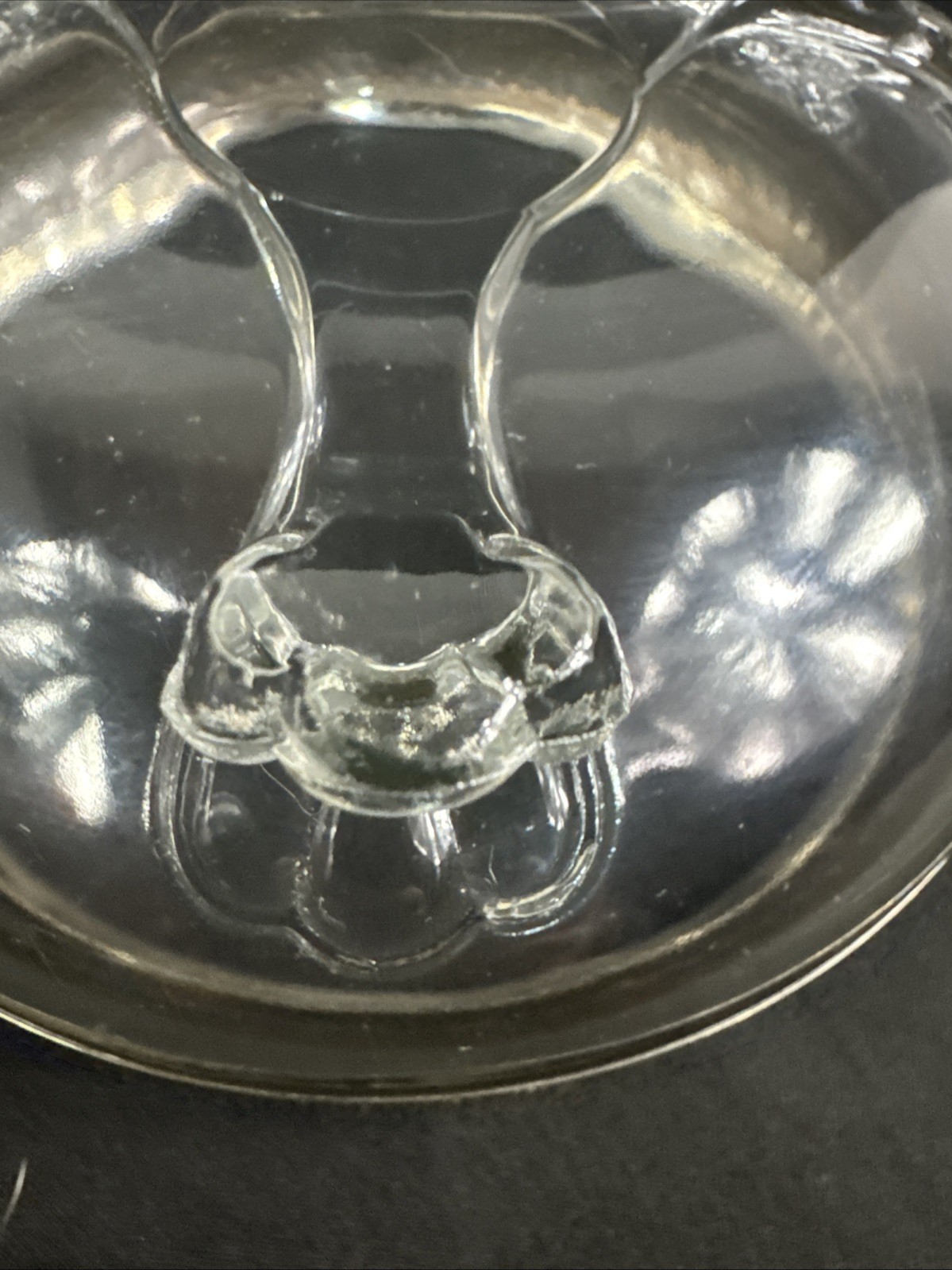 Weidlich Sterling 8319 Crystal 3 Footed Bowl 5.5” c1930s