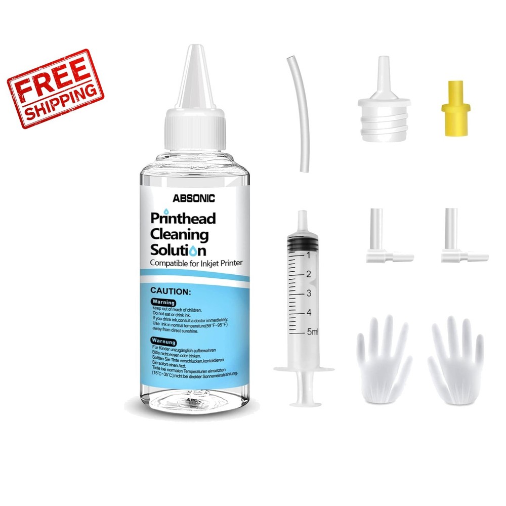 Universal Inkjet Printer Maintenance Kit 100mL - Essential Cleaning Solution