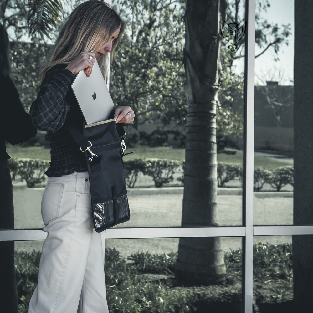 Xtreme Sight Line ~ Xecutive Faraday Bag for Tablets/Medium Electronics ~ Black