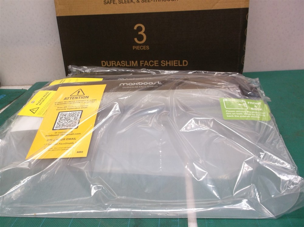 MAXBOOST PROTECTIVE FACE SHIELD – 3 PACK