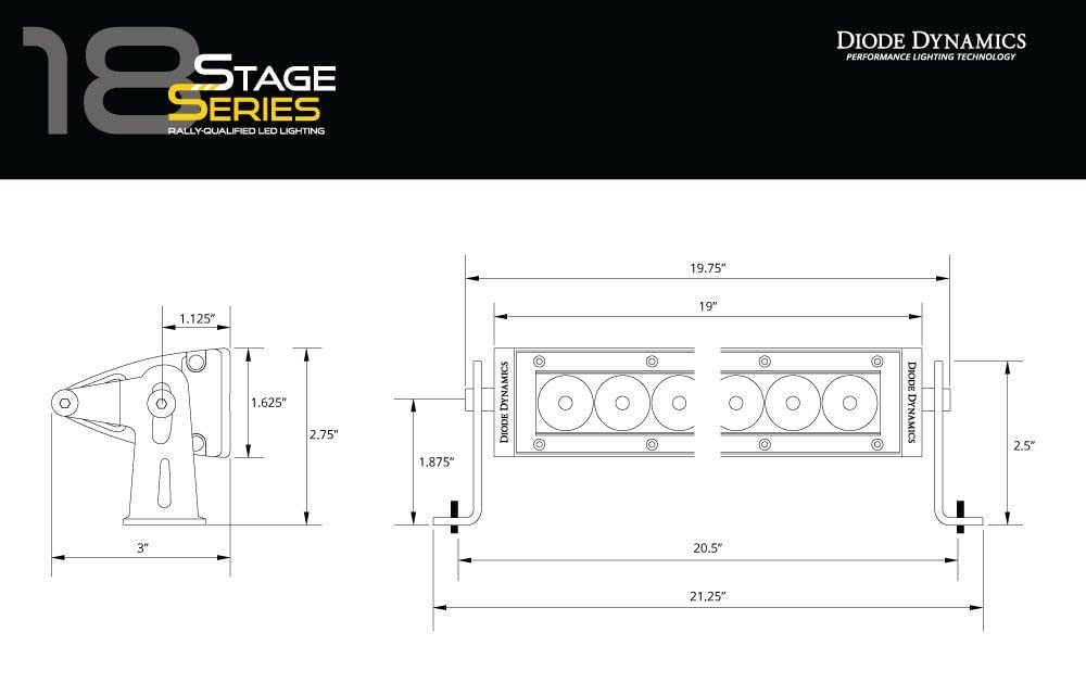 Diode Dynamics Dd5030 Ss18 White Combo Light Bar