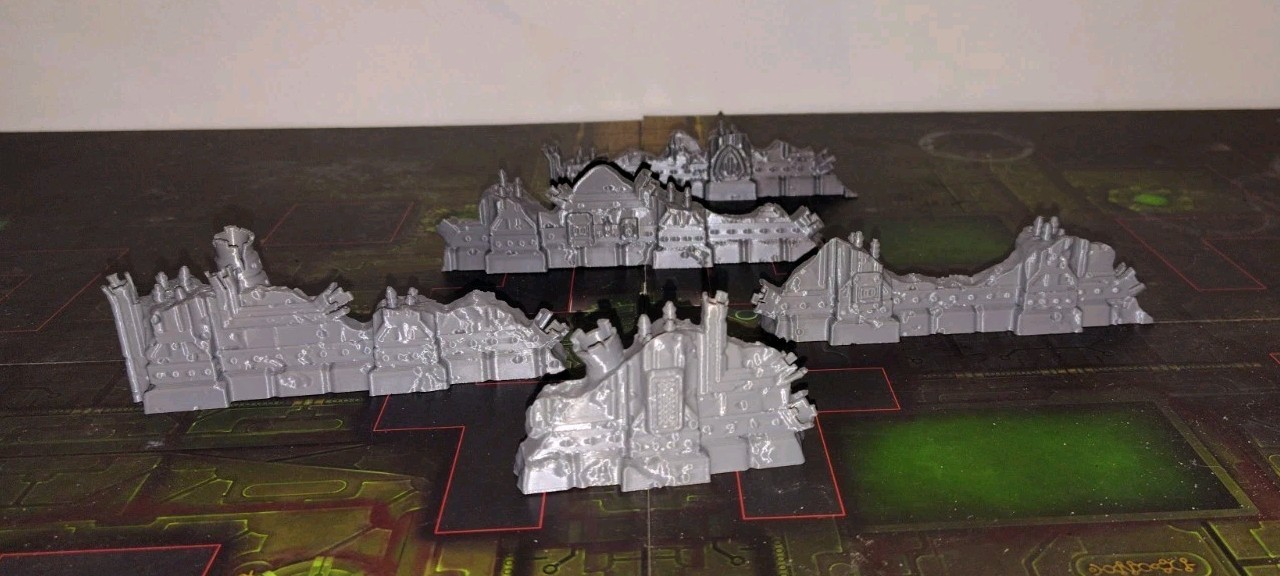 5 Piece Ruin Terrain Set Perfect For Warhammer 40k Kill Team Trench Crusade