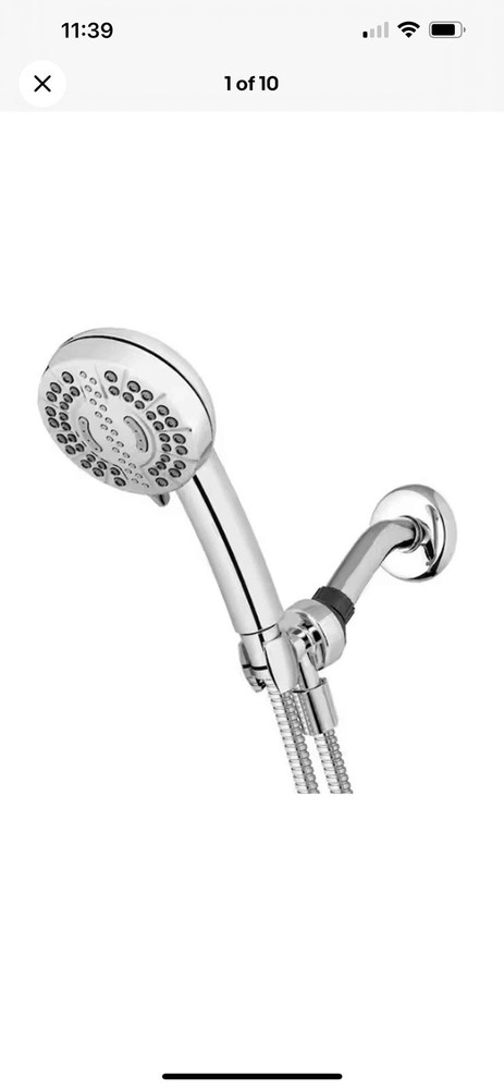 7-Spray Patterns with 1.8 GPM 4 in. Wall Mount Adjustable Handheld Shower Head