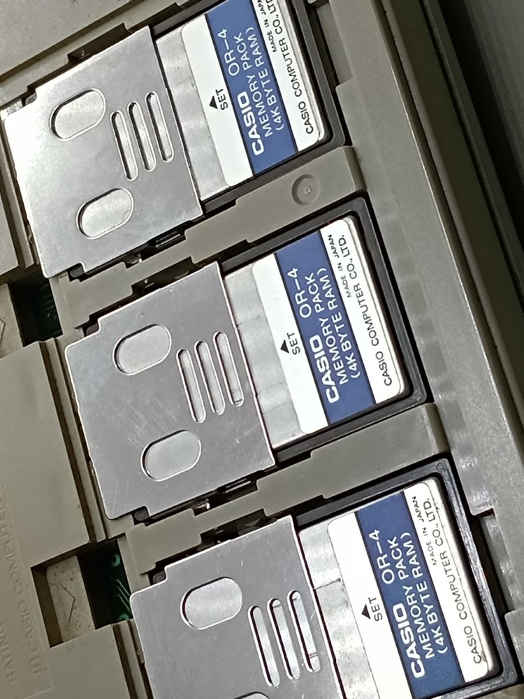 Casio PB-700 Personal Computer w/ case & OR-4 Cards Untested