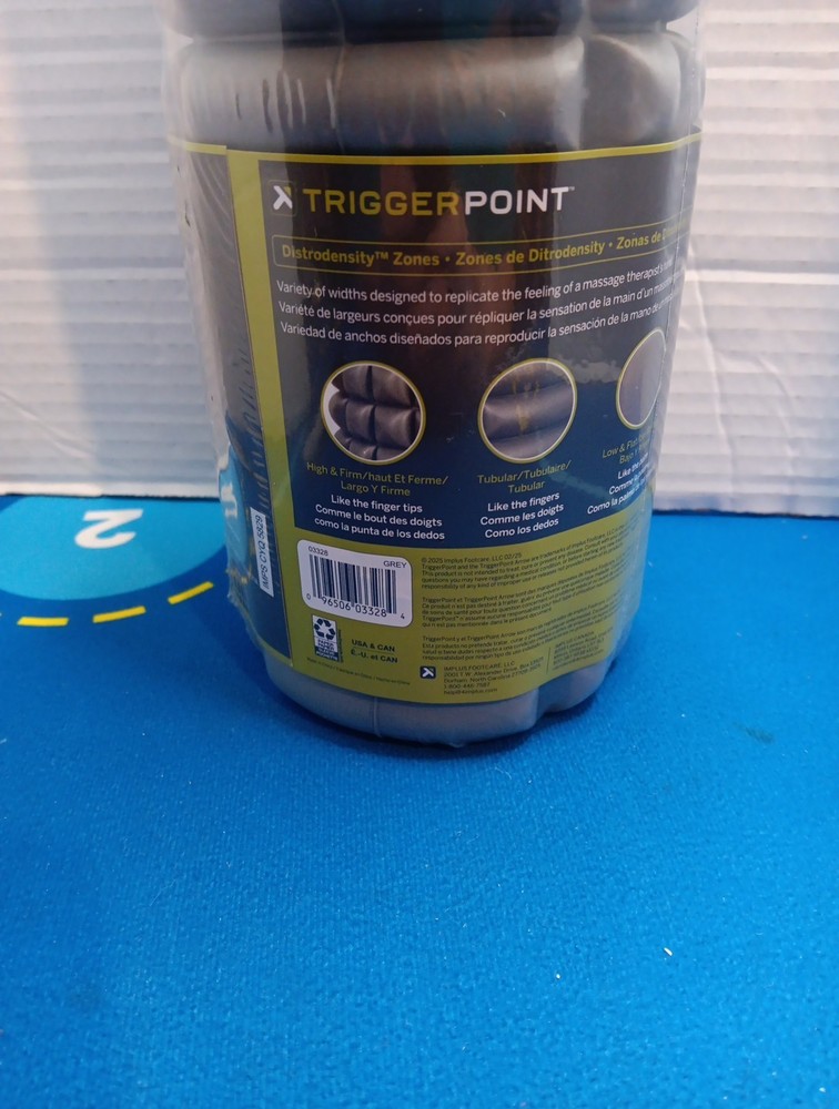 TriggerPoint 12" Solid Core Foam Roller - Gray