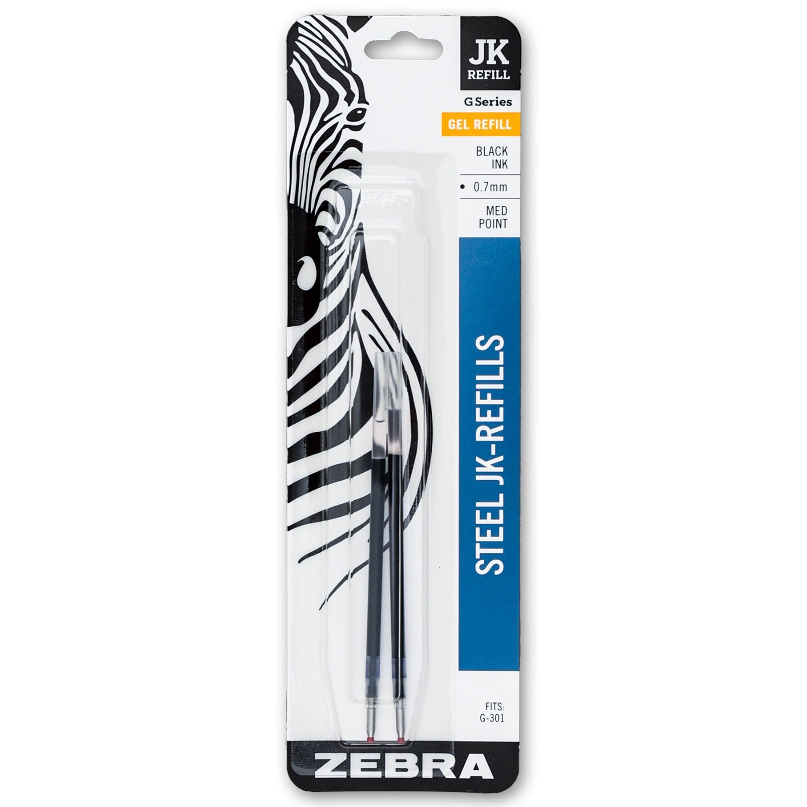 ZEBRA G301, G750 JK Refills 88112, Black Gel Ink, 6 Packs, FREE Shipping