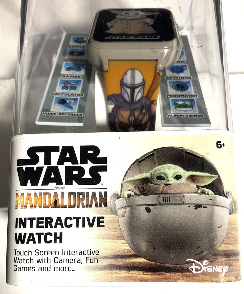 Star Wars Mandalorian Touch Screen Interactive Watch with Camera & More - NEW