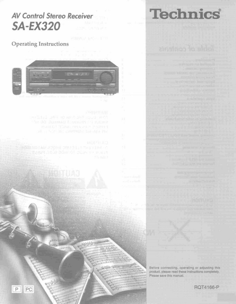 Technics SA-EX320 Receiver Owners Instruction Manual Reprint