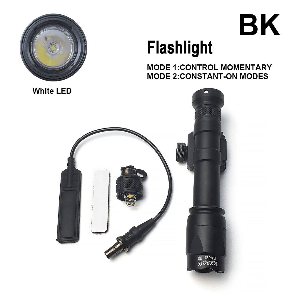 Tactical Flashlight For M600C White LED W/Tail Switch Controller Light 20mm Rail