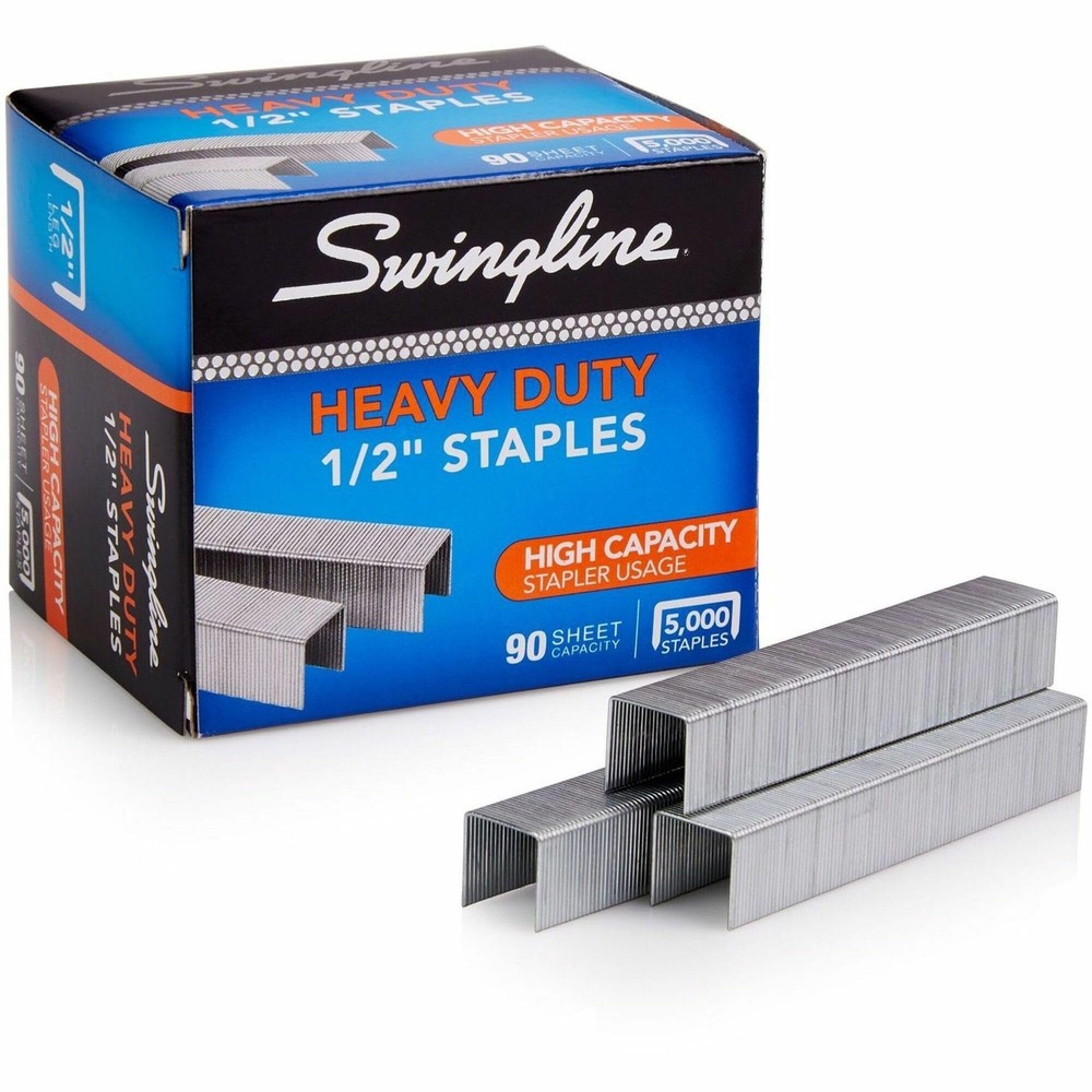 Heavy Duty Staples 5000 Count 1 2 Inch Leg Sharp Points for 90 Sheets