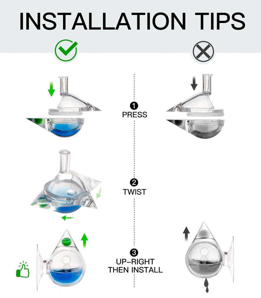 Aquatic Co2 Drop Checker Detachable Tear Drop Shape Without Solutionupgraded Ver