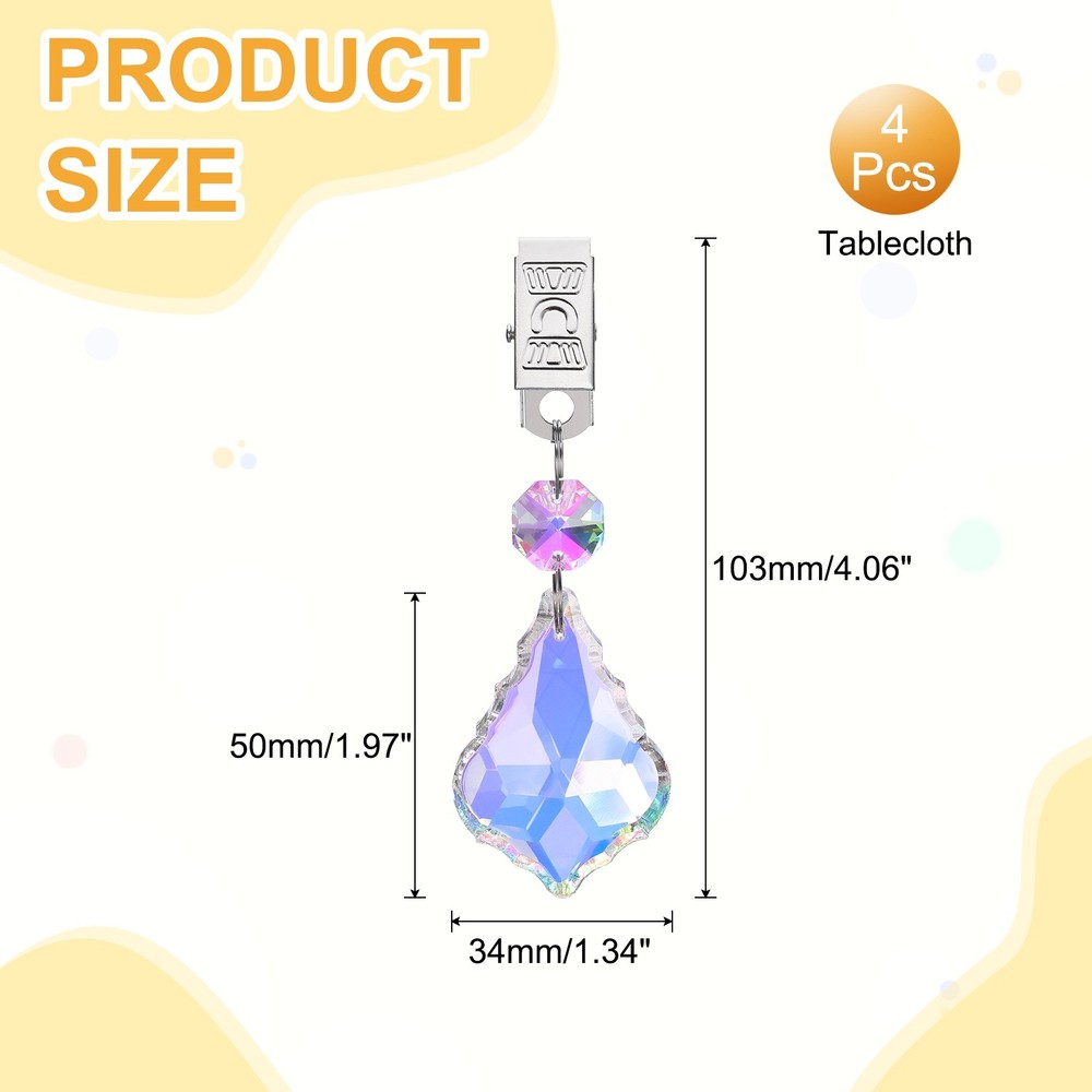 4Pcs Tablecloth Weights, Maple Leaf Shape Curtain Weight, AB Color