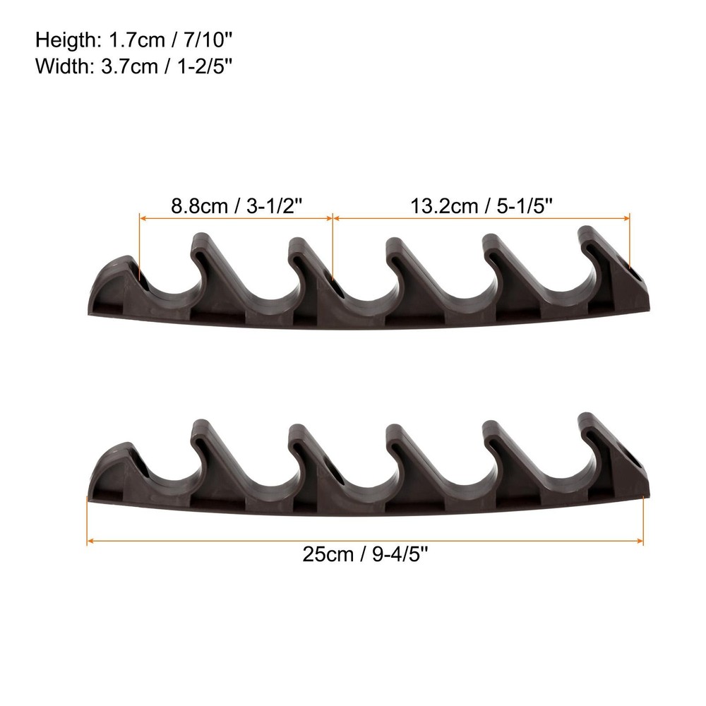2pcs Chaise Adjustment Bracket, 5 Position Back Support Adjuster, Brown