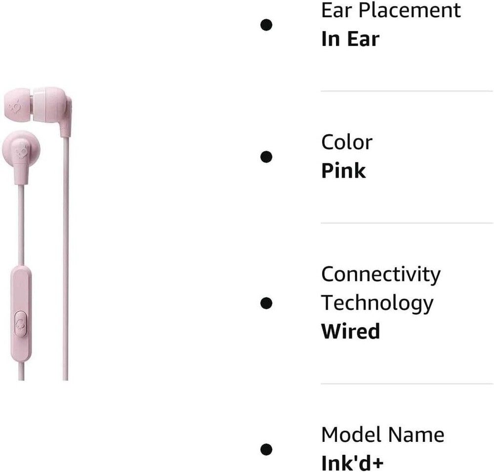 Skullcandy Ink'd In-Ear Wired Earbuds - Pink