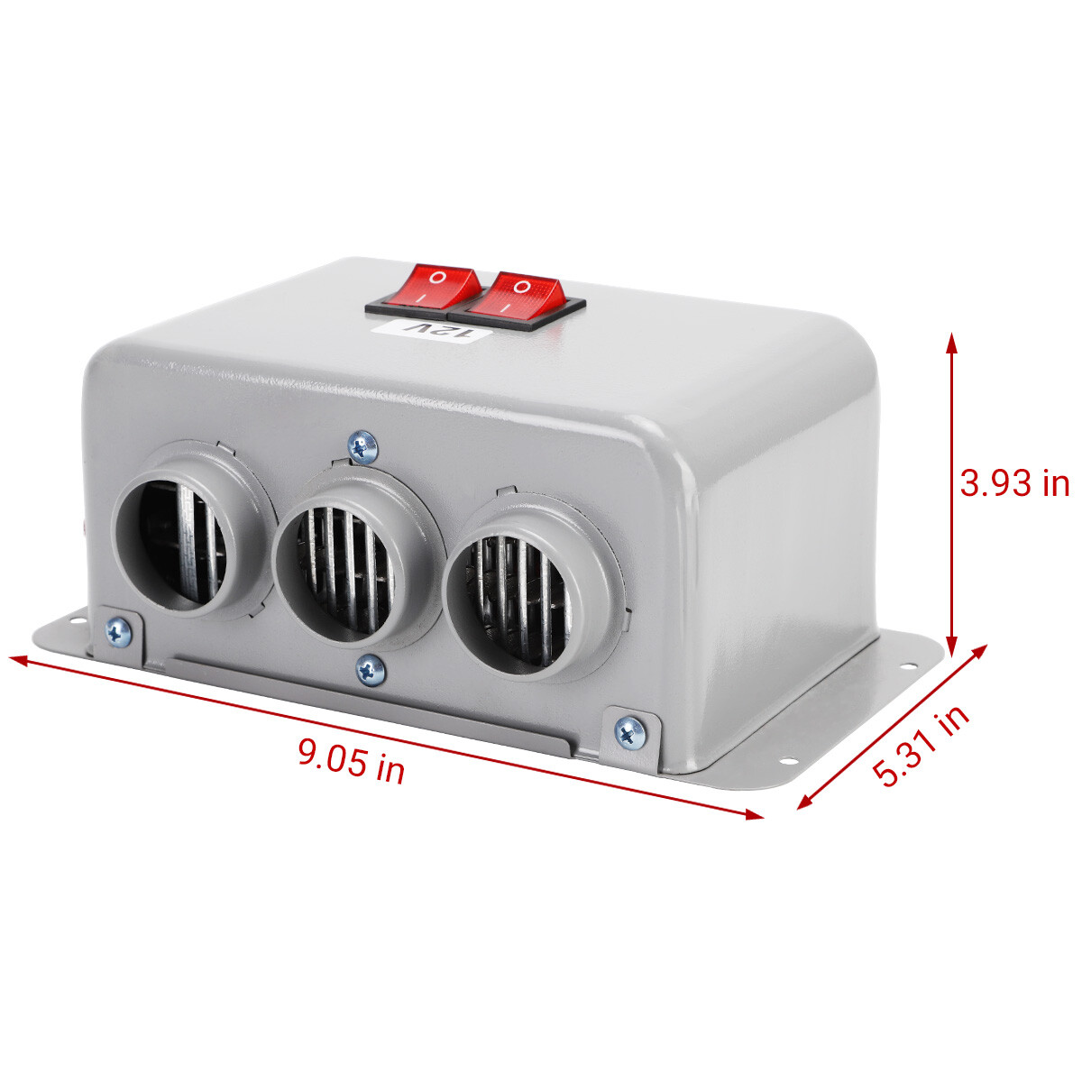 3 Hole 12V 800W Electric Car Heater Heating Fan Defogger Defroster Demister