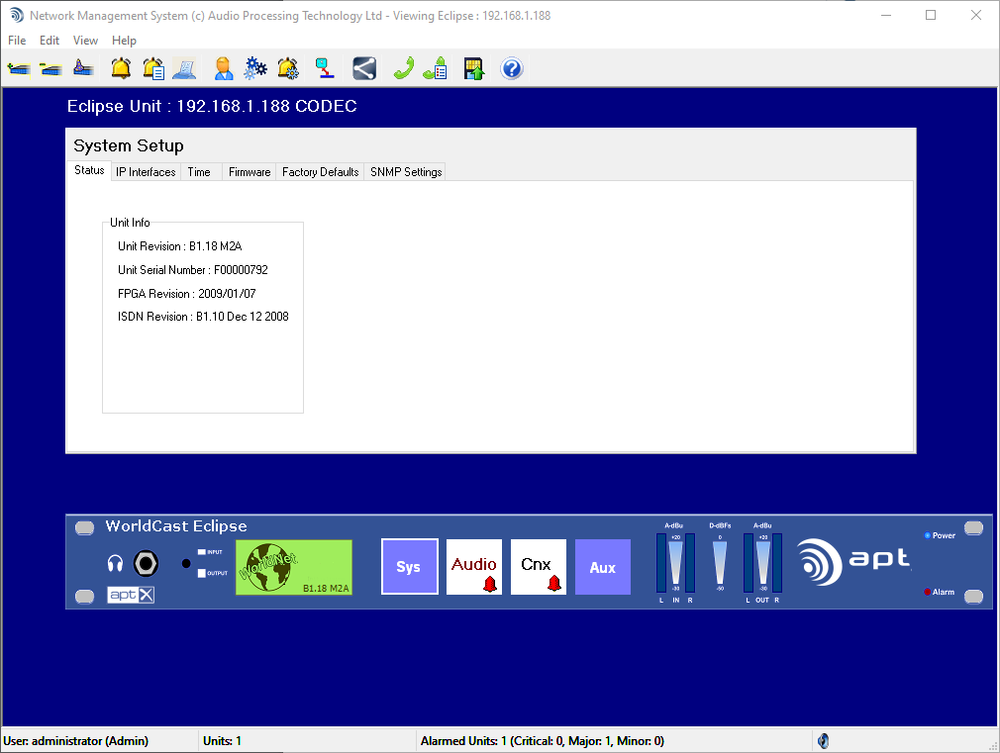 Worldcast Eclipse APT-X Broadcast AES Digital Audio STL Stereo Codec AoIP ISDN