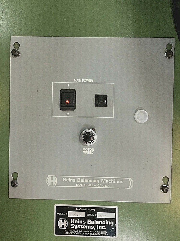 HEINS BALANCING SYSTEMS SPV-10 TURBINE BALANCER