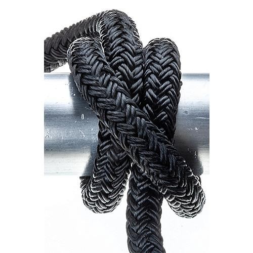Seachoice Double Braid Nylon Dock Line Black 1/2" x 20'