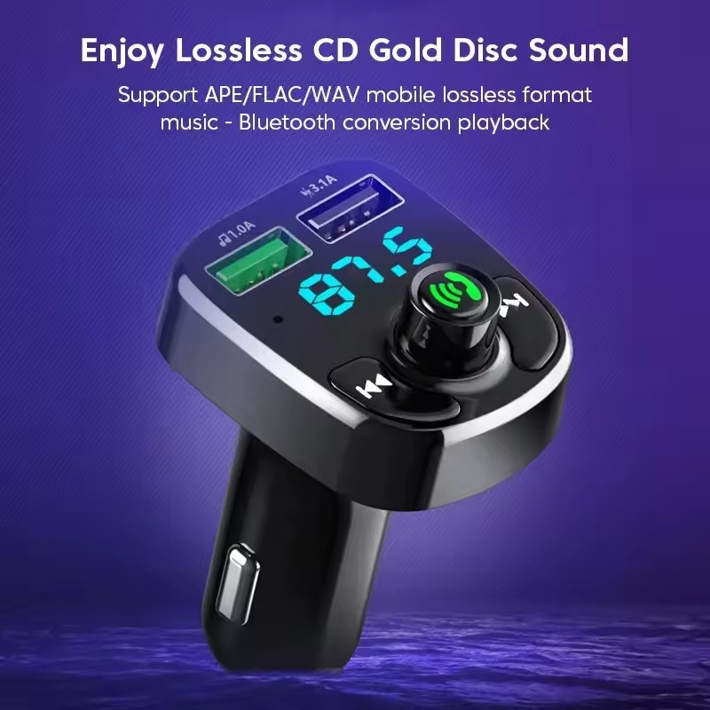 Bluetooth Car FM Transmitter MP3 Player Hands free Radio Adapter Dual USB Charge