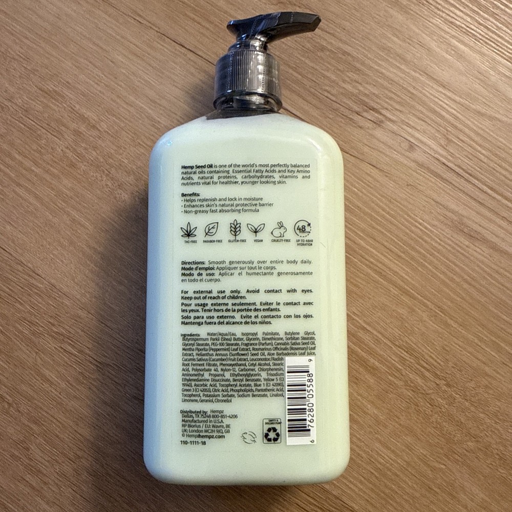 HEMPZ ROSEMARY & MINT MOISTURIZER 17OZ