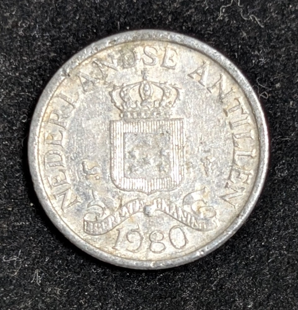 1980 Netherlands Antilles 1 Cent Circulated KM# 8a