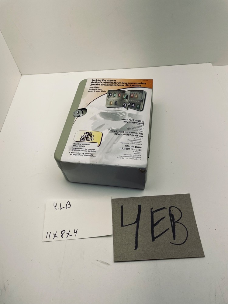 Locking key cabinet holds 48 keys
