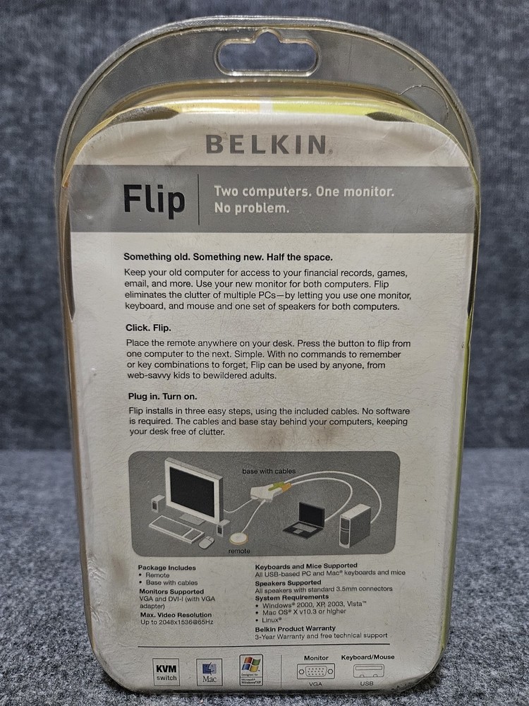 Belkin Flip KVM Switch USB