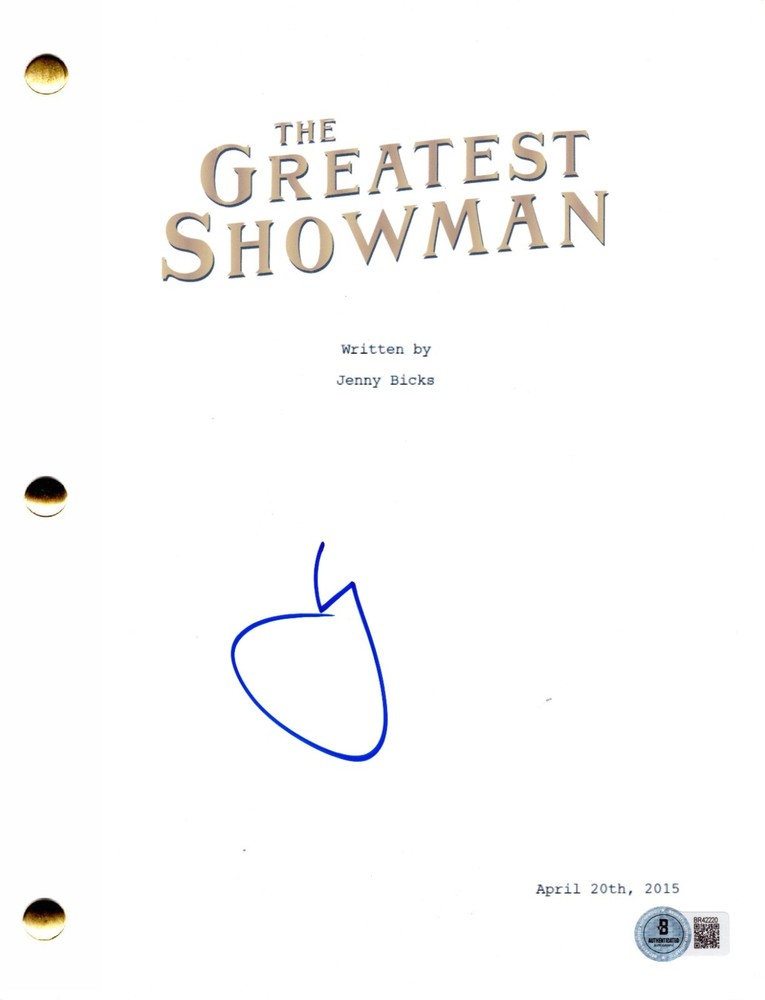 Hugh Jackman Signed The Greatest Showman Full Script Authentic Autograph Beckett