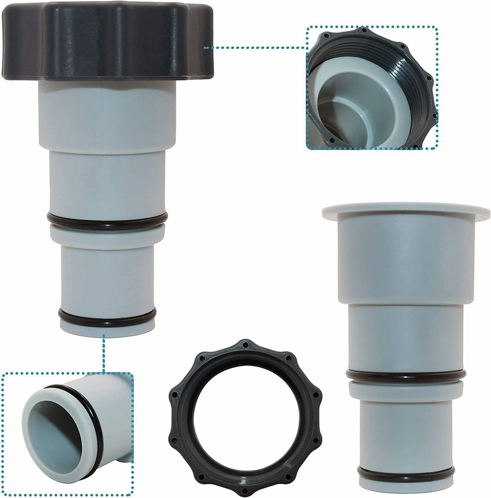 For Intex Hose Adapter A, Collar for Threaded Connection Pumps (Pair) 25007