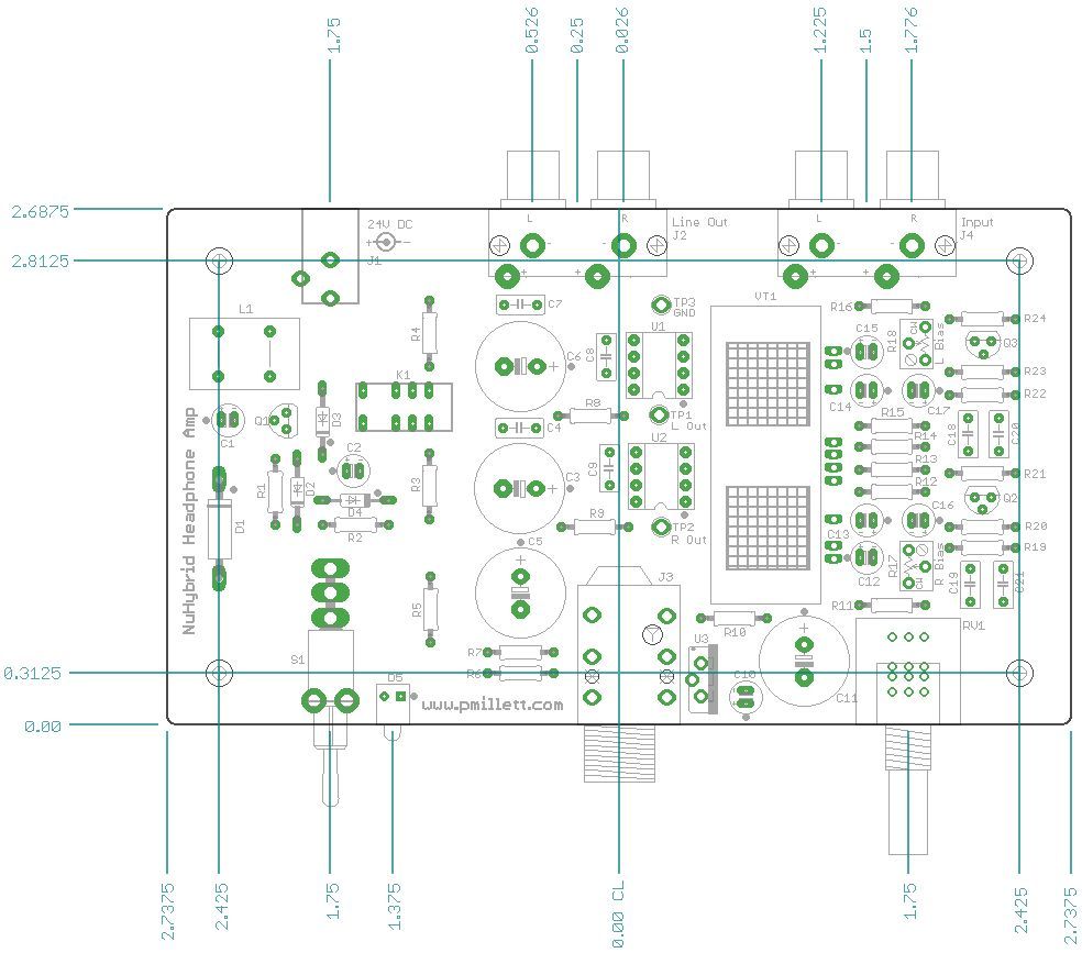 DIY PCB plus Tube - NuHybrid Headphone Amp using the Korg Nutube 6P1