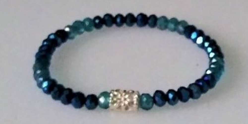 Three Minimalist Beaded Bracelets-Stretchy-Handmade and Unique