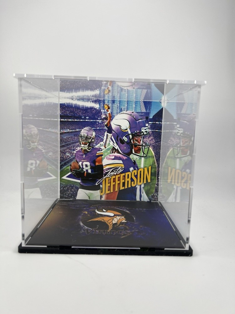 Justin Jefferson Custom Mini Helmet Display or Card Display - Vikings