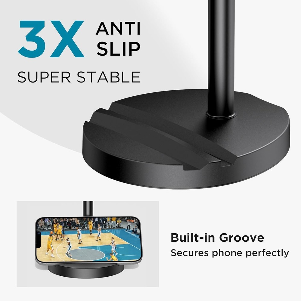 Webcam Mount Telescopic Stand with Black for Desk Table Recording