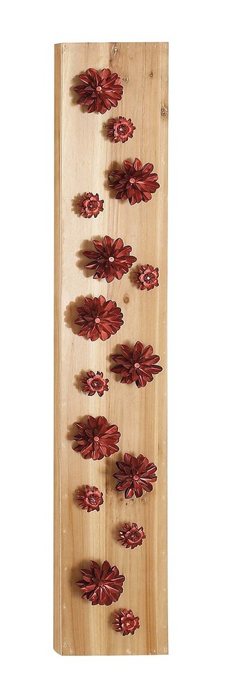 Deco 79 53388 Wall Decor, Copper, Light Brown
