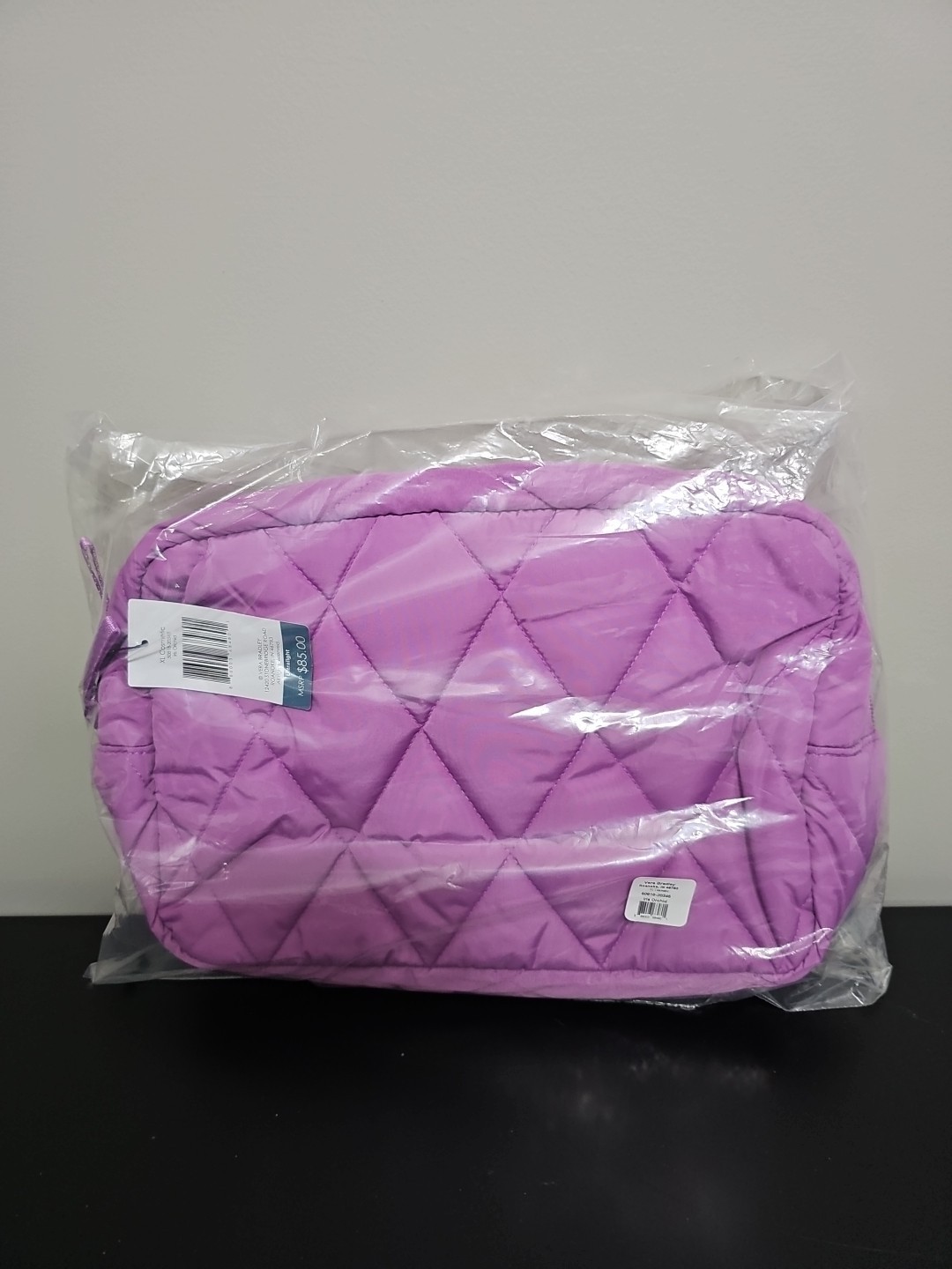 Vera Bradley XL Cosmetic Bag Iris Orchid NWT