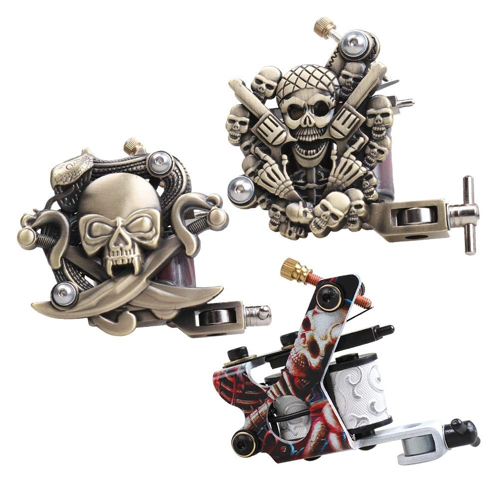 Dragonhawk Complete Tattoo Kit with Case, Beginner 91 Piece Set, Assorted