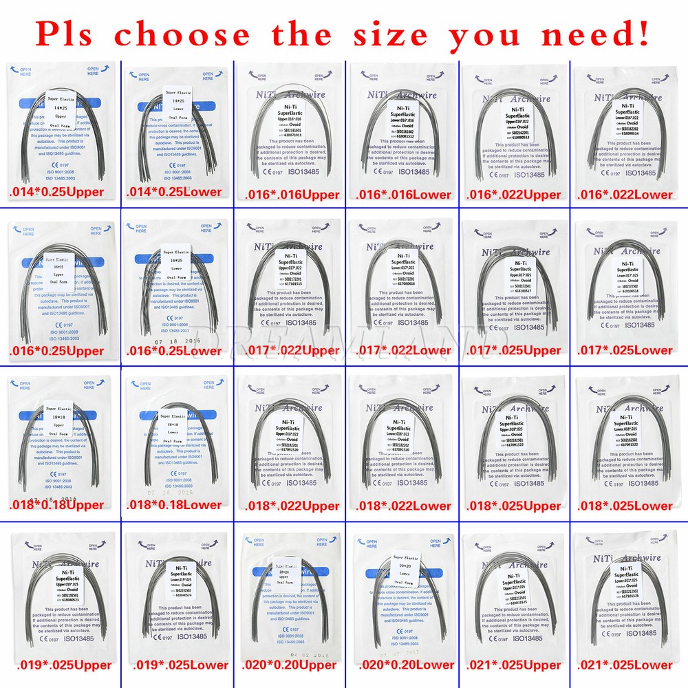 Sale Orthodontic Super Elastic Niti Arch Wire Rectangular / Braces Bracket