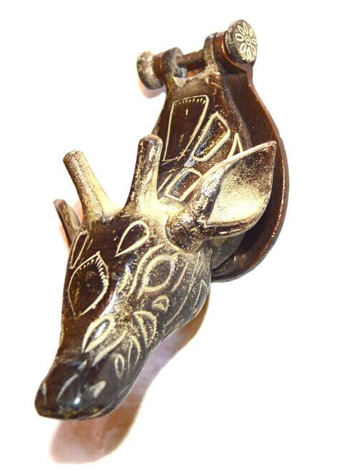 Bronze Giraffe Door Knocker